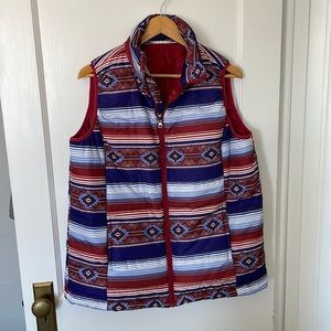 Aztec print vest